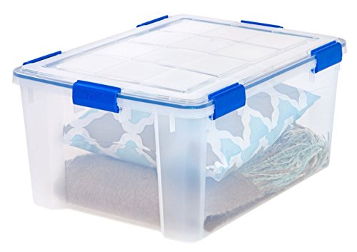 Iris USA 60 qt. Plastic Storage Bin with Latching Buckles - Clear, One Size