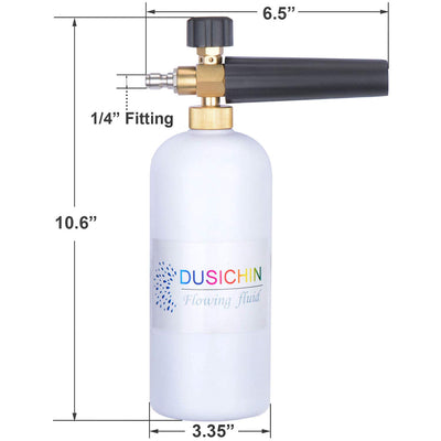 DUSICHIN SFL-001 Foam Cannon Snow Foam Lance Pressure Washer Jet Wash Quick Release Adjustable 1/4" Fitting Male - Infinus Home Supplies