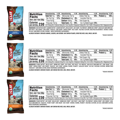 CLIF Nut Butter Filled - Organic Energy Bar - Variety Pack - (1.76 Ounce Protein Snack Bar, 12 Count) - Infinus Home Supplies