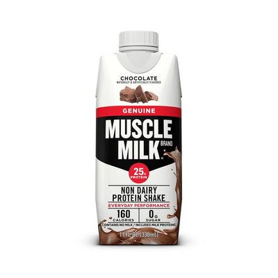 Muscle Milk Genuine Protein Shake, Chocolate, 25g Protein, 11 FL OZ, 12 Count - Infinus Home Supplies